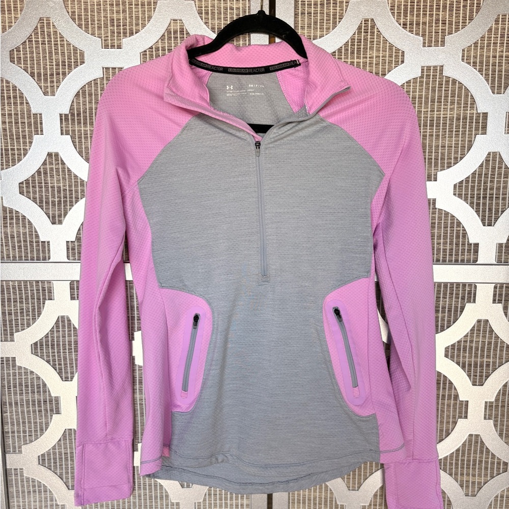 Under Armour Pink and Gray Women's Top